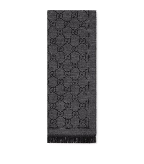 men's gucci silk bandana|GG jacquard wool silk scarf in light grey .